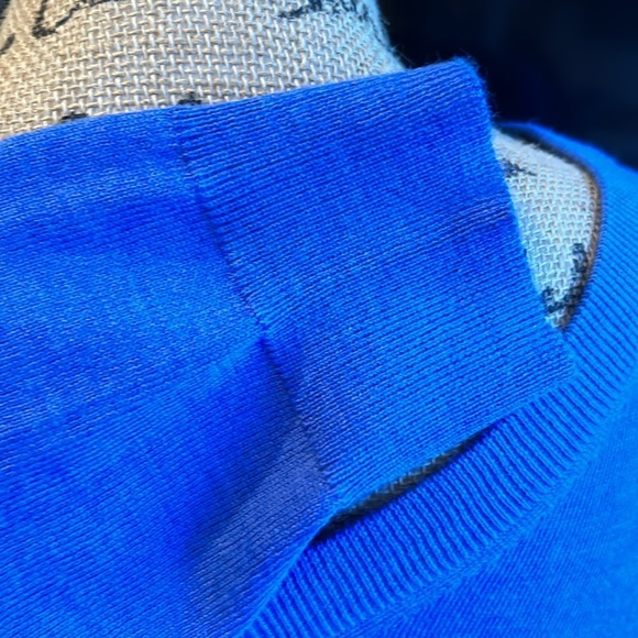 Vineyard Vines Merino wool blend long sleeve vneck light sweater periwinkle blue - Picture 5 of 14